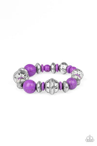 Paparazzi Jewelry - Majestic Masonry - Purple